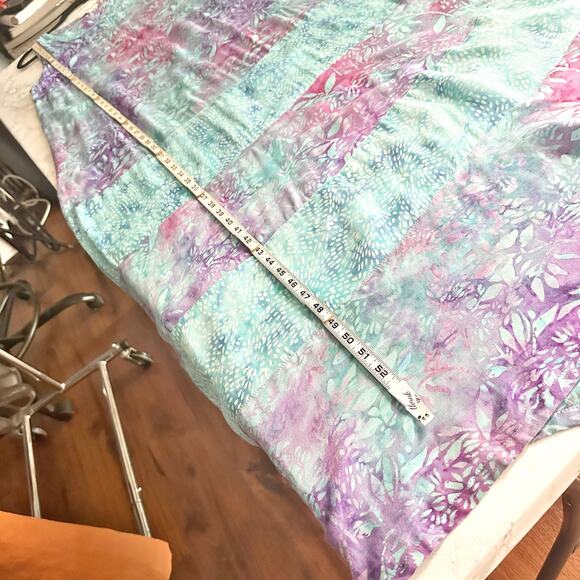 Soft Surroundings Sleeveless Blue Purple Tropical Maxi Dress women’s size medium - Picture 11 of 11